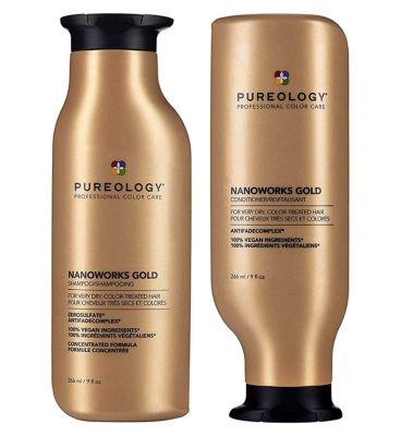 Pureology Nanoworks Gold Shampoo and Conditioner Bundle For Dry, Dull Hair GOODS Boots   