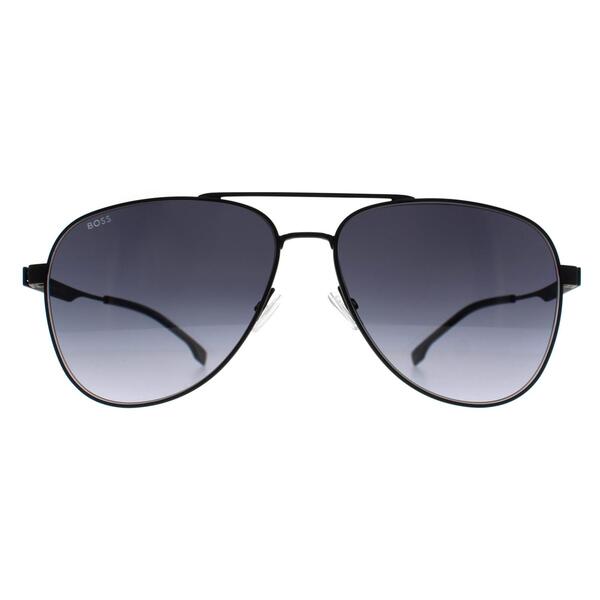 Hugo Boss BOSS 1641/S black gradient aviator sunglasses - British product