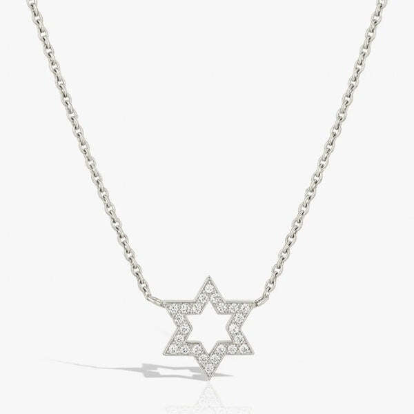 MUCHV star necklace 14k gold plated sterling silver cubic zirconia - British product