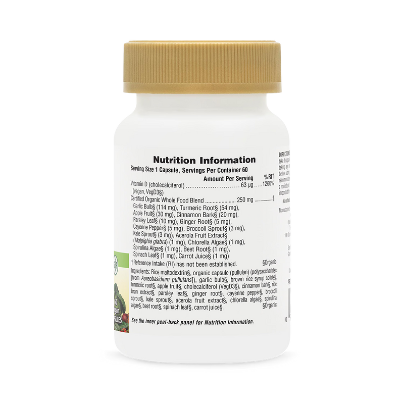 NaturesPlus Sol Garden organic vitamin D3 2500IU, imported from the UK