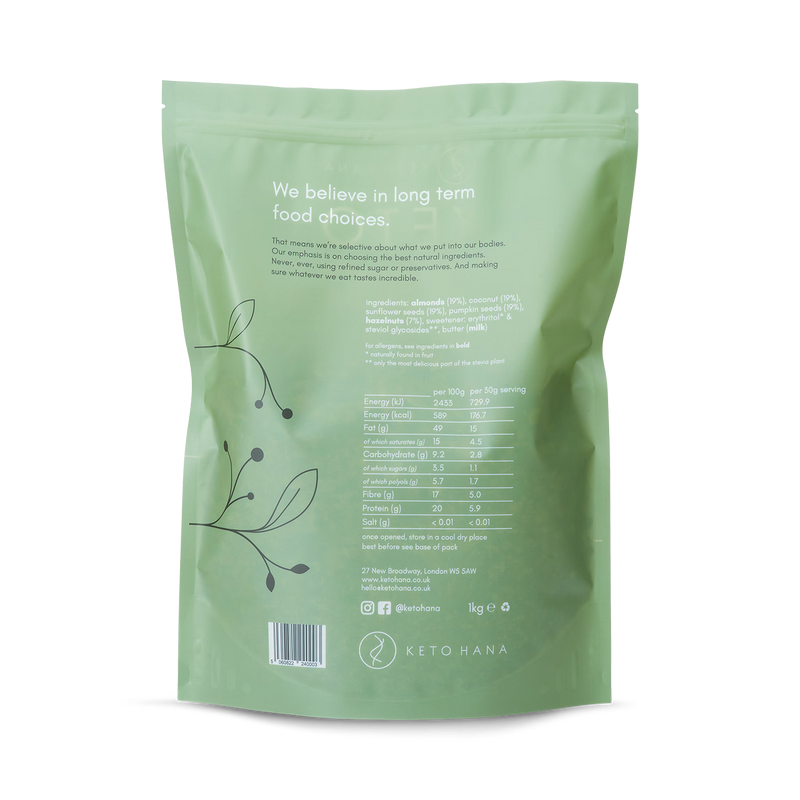 Keto Hana granola coconut & almond 1kg (British brand)