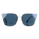 Fendi rose gold and blue square sunglasses 0191/S, imported from the UK