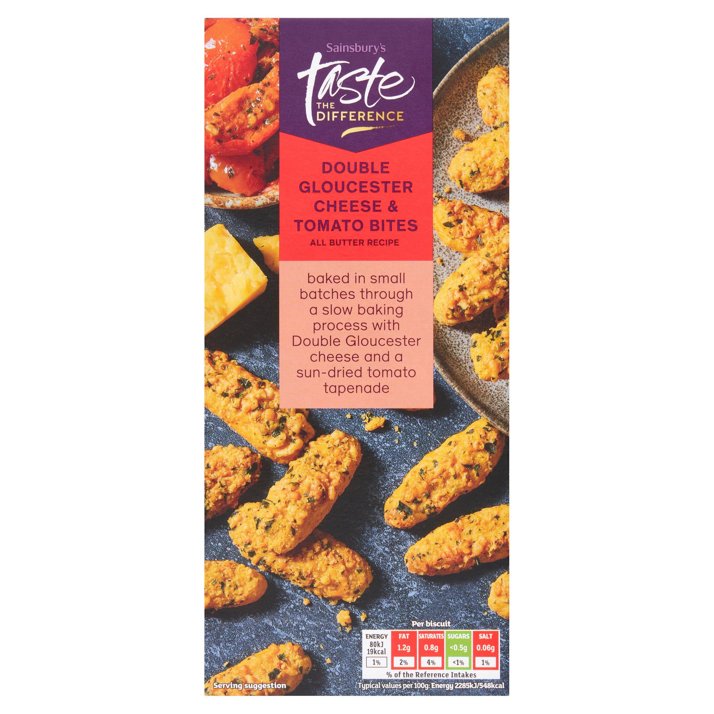 Sainsbury's Double Gloucester Cheese & Tomato Mini Bites, Taste the Difference 100g GOODS Sainsburys   