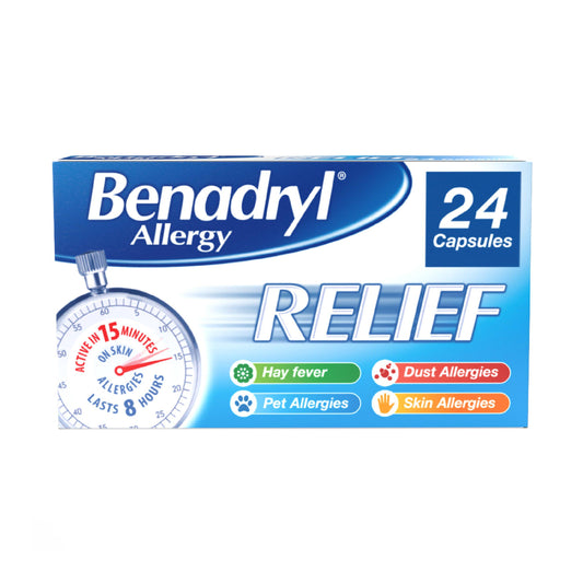 Benadryl Allergy Relief Capsules x24 Hayfever & ergy relief Sainsburys   
