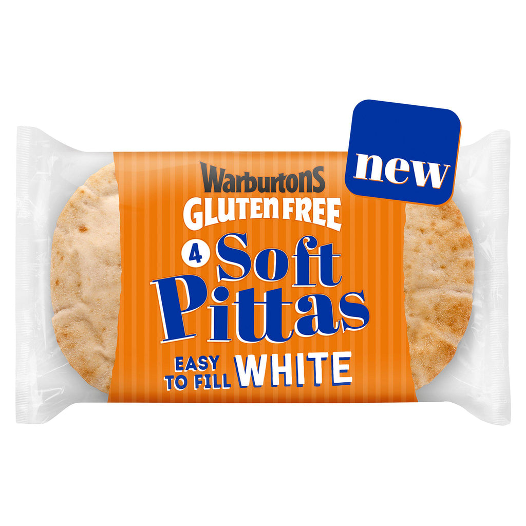 Warburtons Gluten Free White Soft Pittas x4