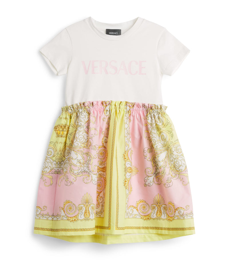 Versace Kids Cotton Barocco T-Shirt Dress 12 Months - 5 Years (British brand)