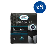 Boots Staydry Men's Underwear Pants Large - 80 Pairs (8 Pack Bundle) Health Care Boots   