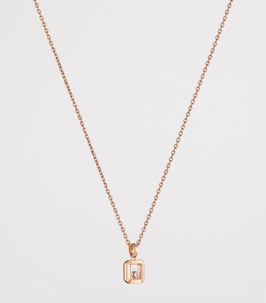 Chopard rose gold diamond pendant necklace (British brand)