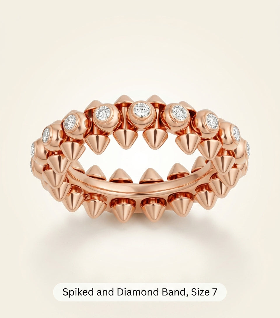 Cartier Clash de Cartier ring rose gold diamond, imported from the UK