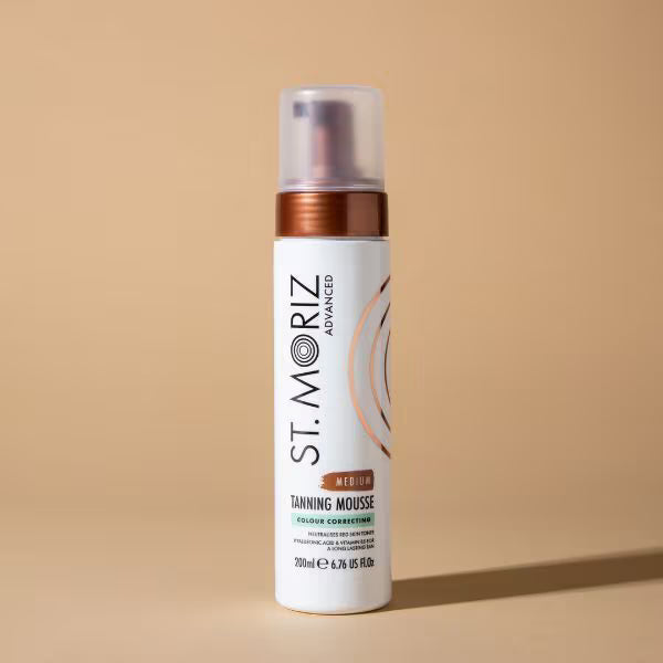 Mousse auto-bronzante de correction de couleur medium St Moriz (marque britannique)