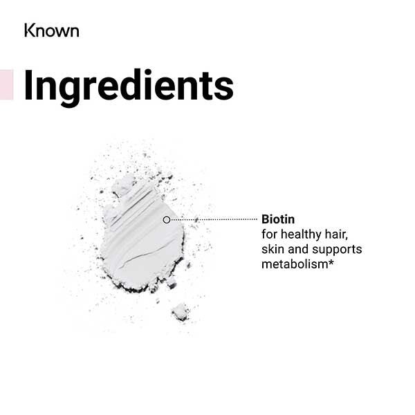 Known Biotin Watermelon Vegan Hair Gummy Supplements x 60 GOODS Superdrug   