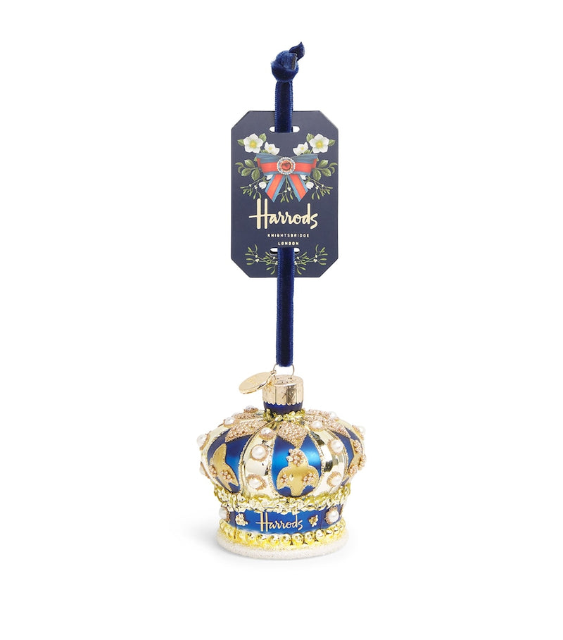 Harrods embellished crown tree decoration 8cm - British product