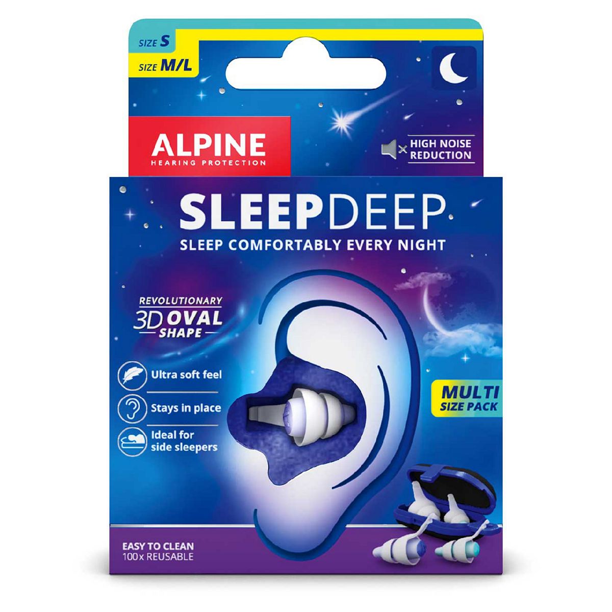 Alpine Sleepdeep Multi Size Sleeping Earplugs 2 Pairs GOODS Boots   