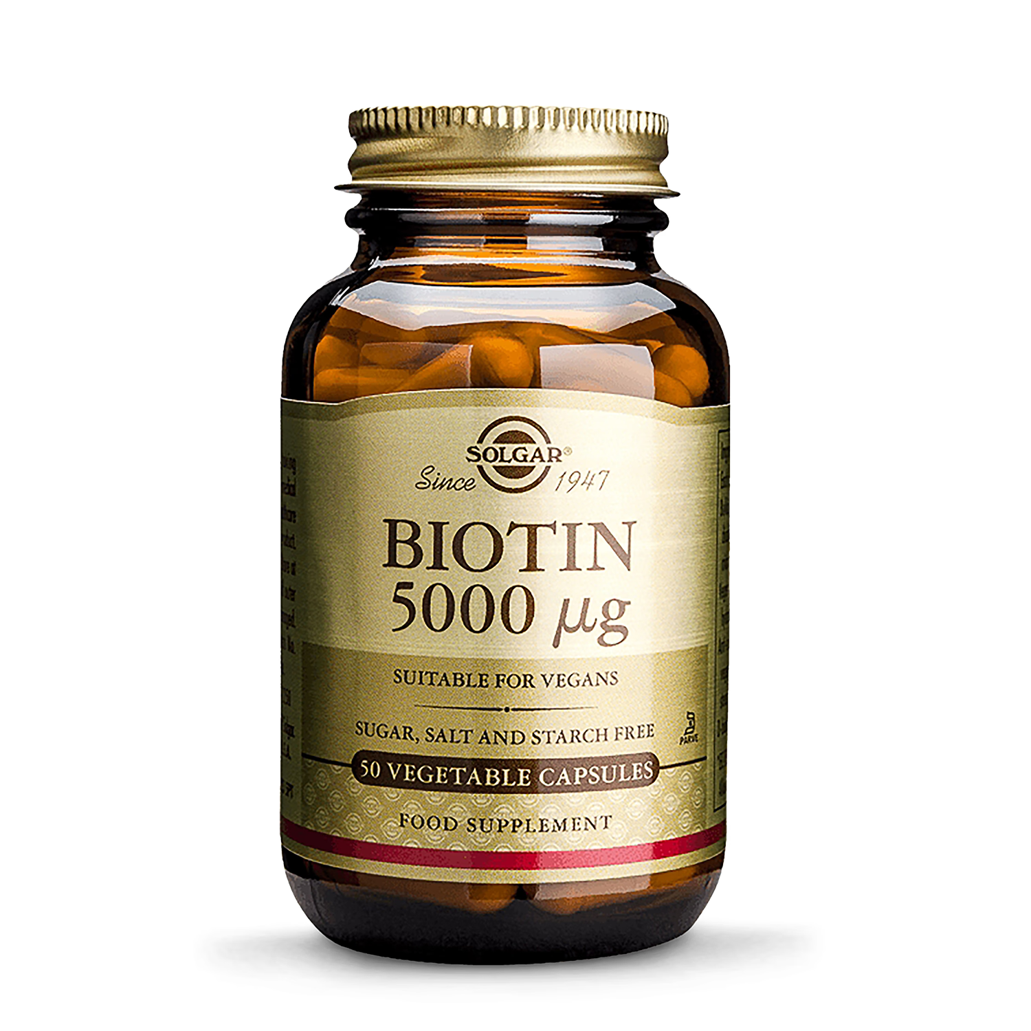 Solgar biotin capsules 5000mcg 50 (British brand)