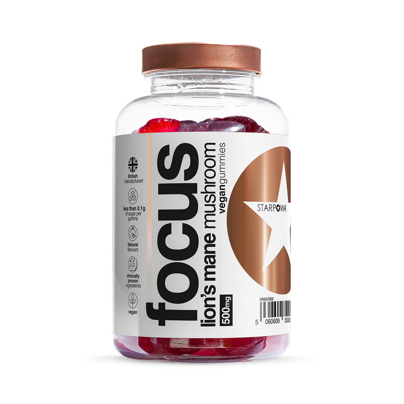 Starpowa Focus Lion's Mane gummies 60 count (British brand)