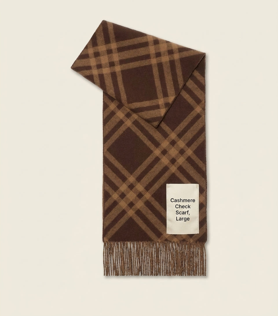 Burberry cashmere check scarf 168cm 100% cashmere (British brand)
