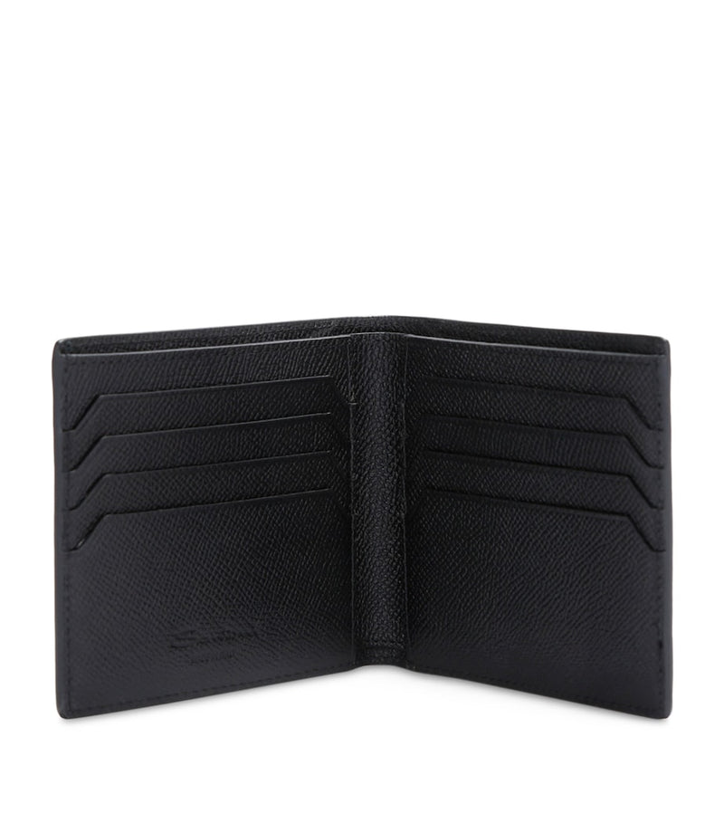Santoni textured leather wallet, imported from the UK