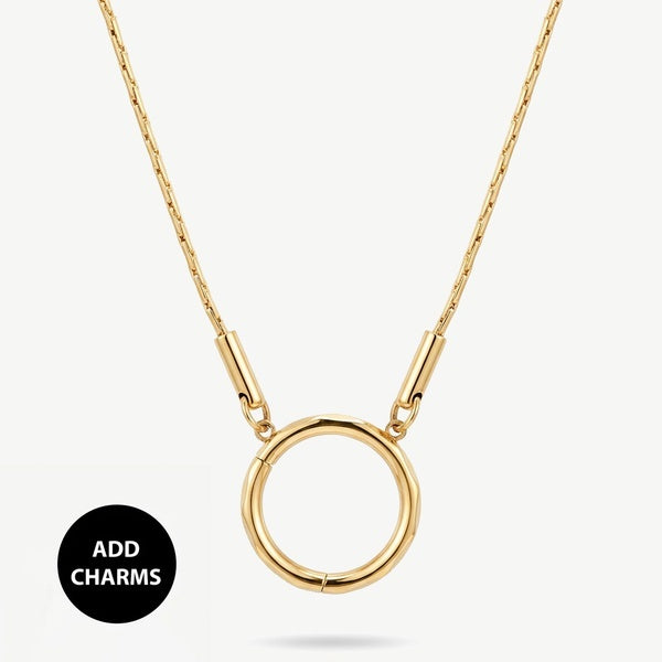 MUCHV women's fine chain necklace with charm clasp, imported from the UK