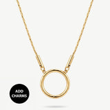 MUCHV women's fine chain necklace with charm clasp, imported from the UK