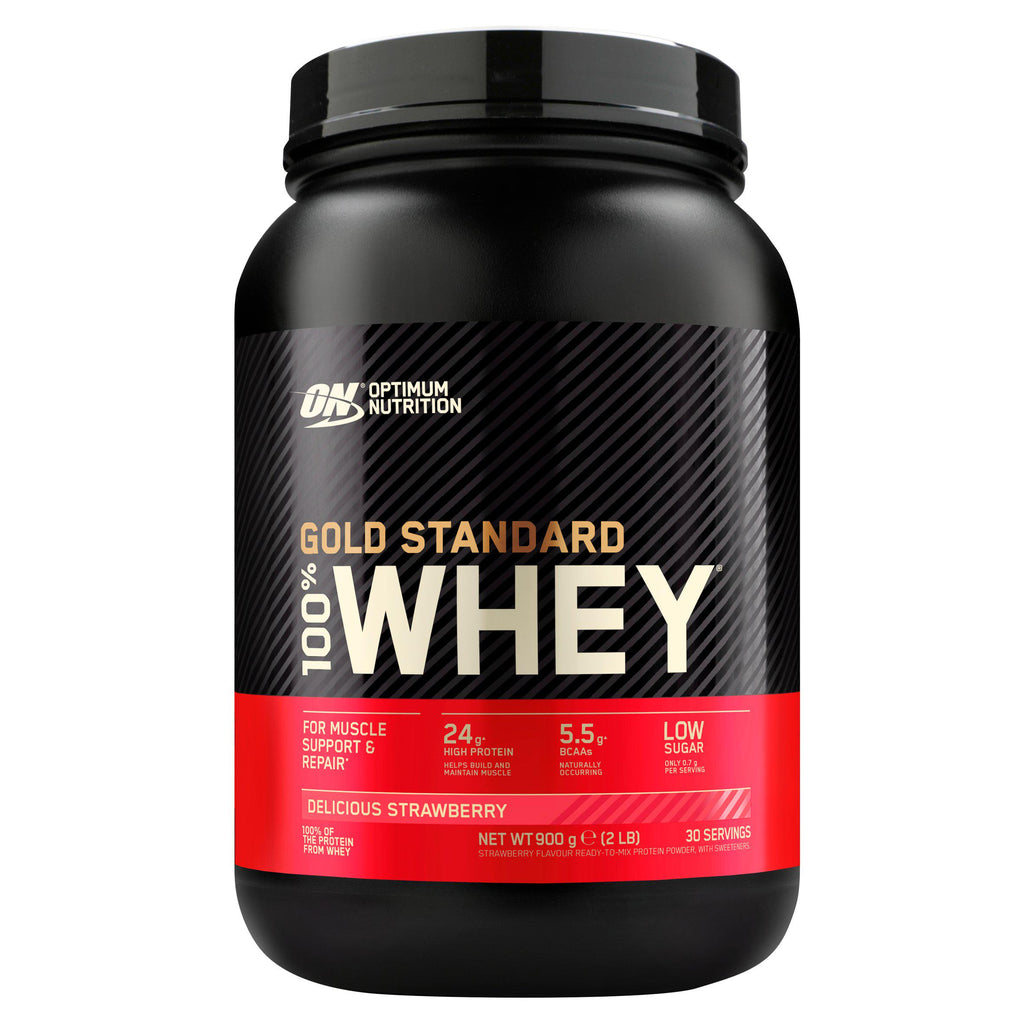 Optimum Nutrition Gold Standard Whey Protein Powder Delicious Strawberry Flavour 30 servings 900g