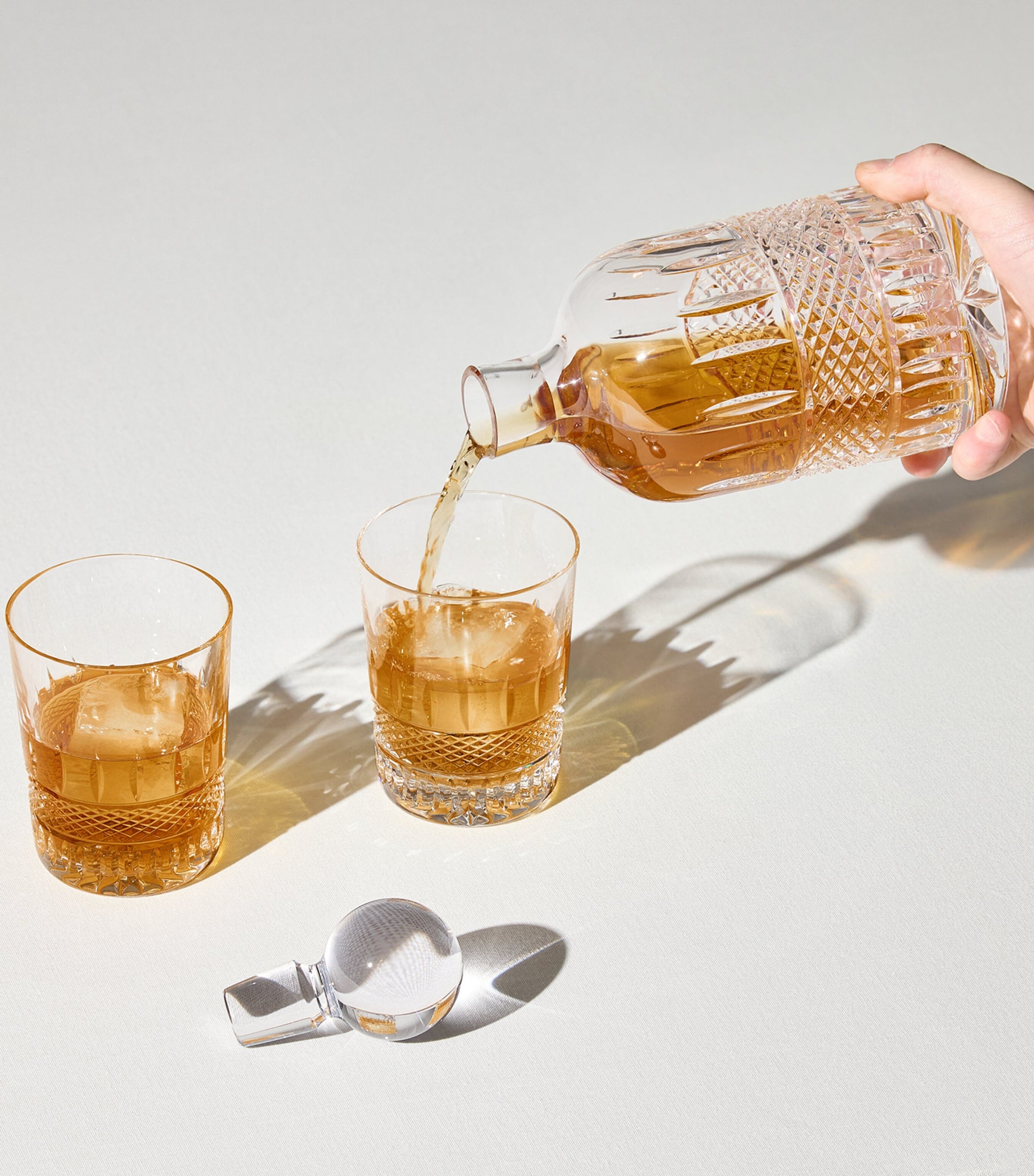 Waterford Crystal Mastercraft Irish Lace decanter set with tumblers (British brand)