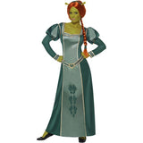 Smiffys Shrek Fiona costume green dress wig headband, UK version