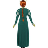 Smiffys Shrek Fiona costume green dress wig headband, UK version