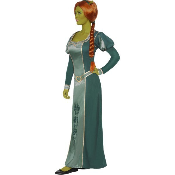 Smiffys Shrek Fiona costume green dress wig headband, UK version