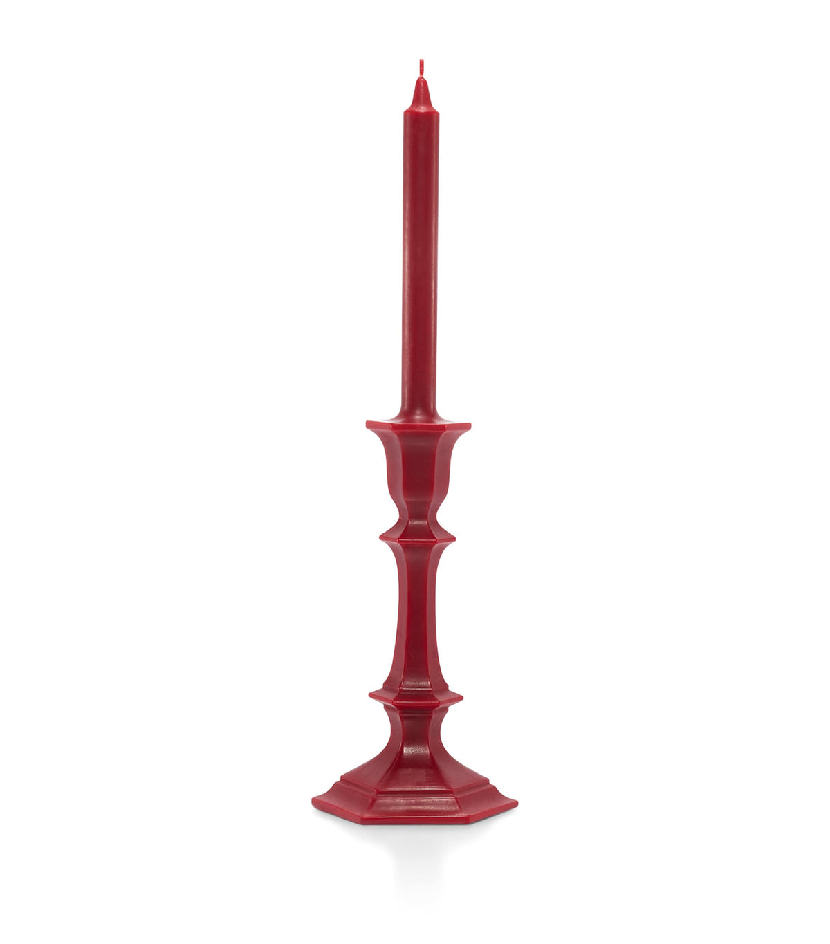 Baccarat unscented sculptural wax candlestick candle 20cm tall - British product