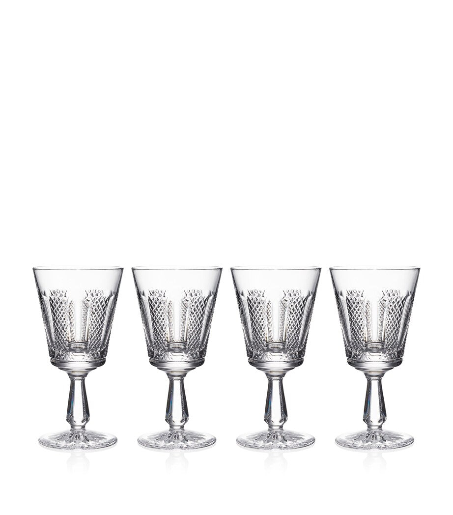 Waterford crystal Hibernia Mastercraft wine glasses set of 4, 280ml capacity (British brand)