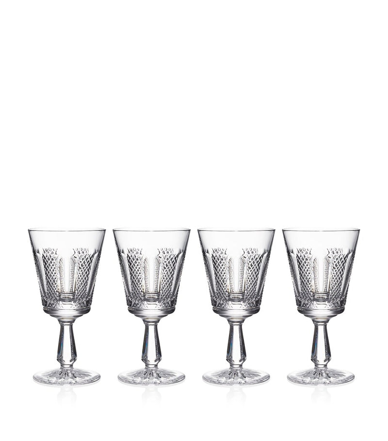 Waterford crystal Hibernia Mastercraft wine glasses set of 4, 280ml capacity (British brand)