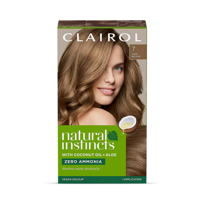 Clairol Natural Instincts Dark Blonde 7 hair colour, UK version