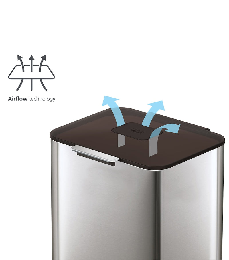 Joseph Joseph Totem stainless steel bin 60L (British brand)