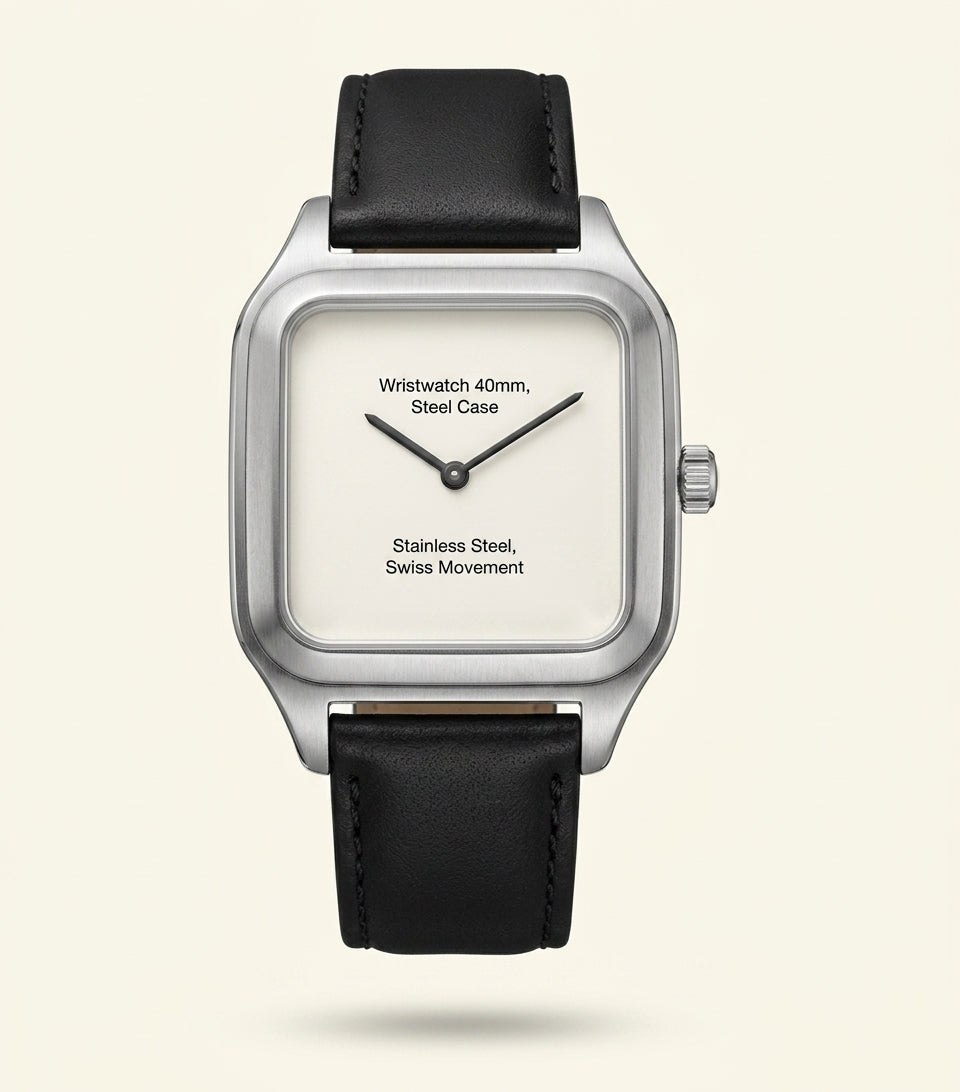 Cartier Santos-Dumont stainless steel watch 46.6mm (British brand)