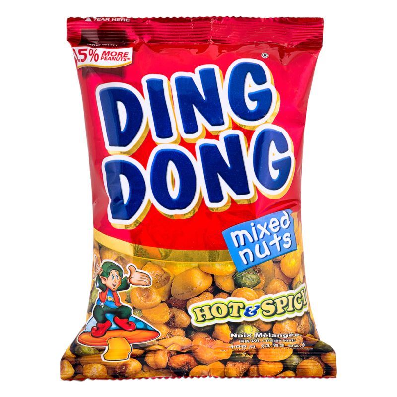 Ding Dong hot and spicy mixed nuts, imported from the UK
