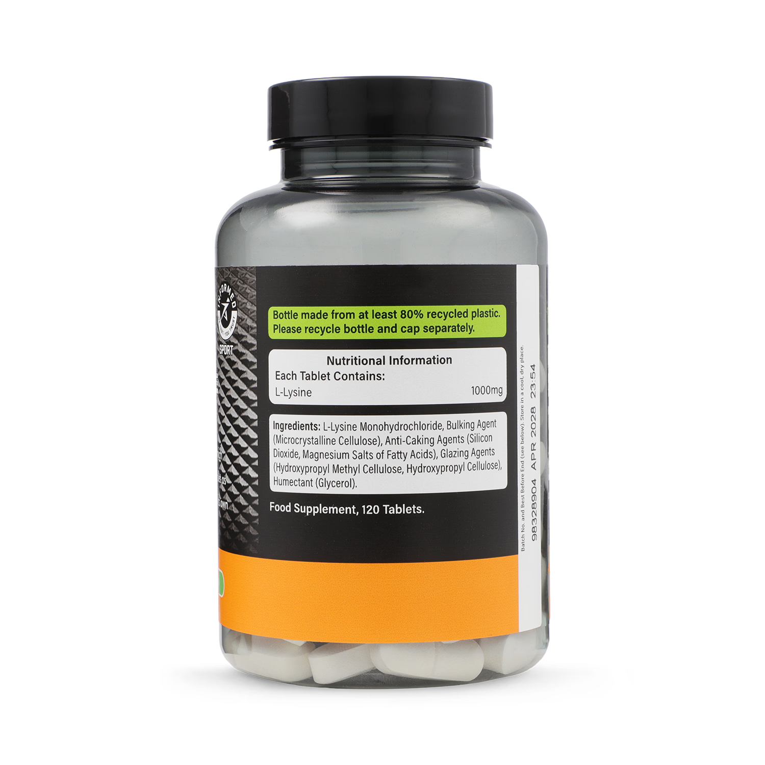 Precision Engineered L-Lysine supplement 1000mg 120 tablets, UK version