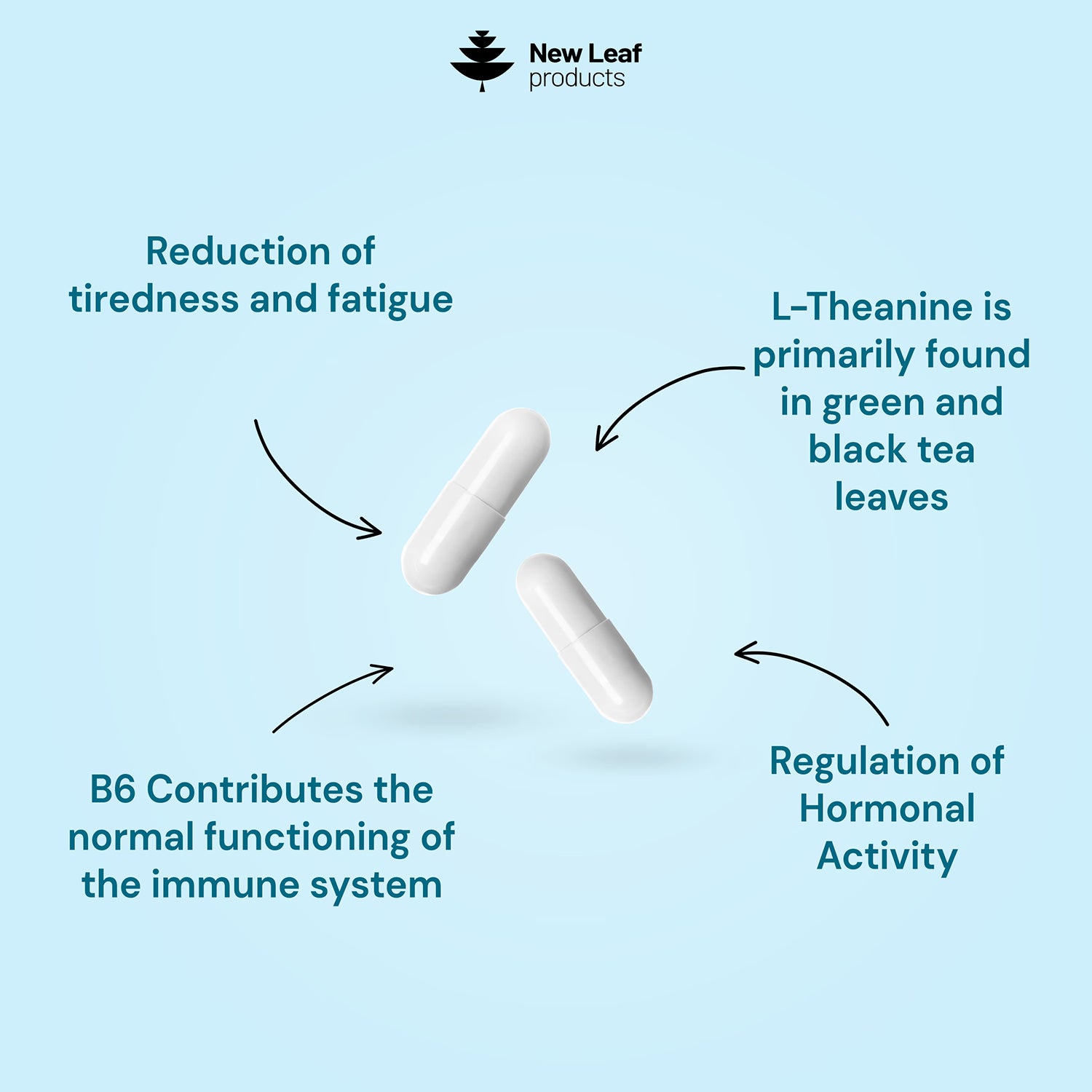 New Leaf Products L-Theanine 360 capsules, imported from the UK