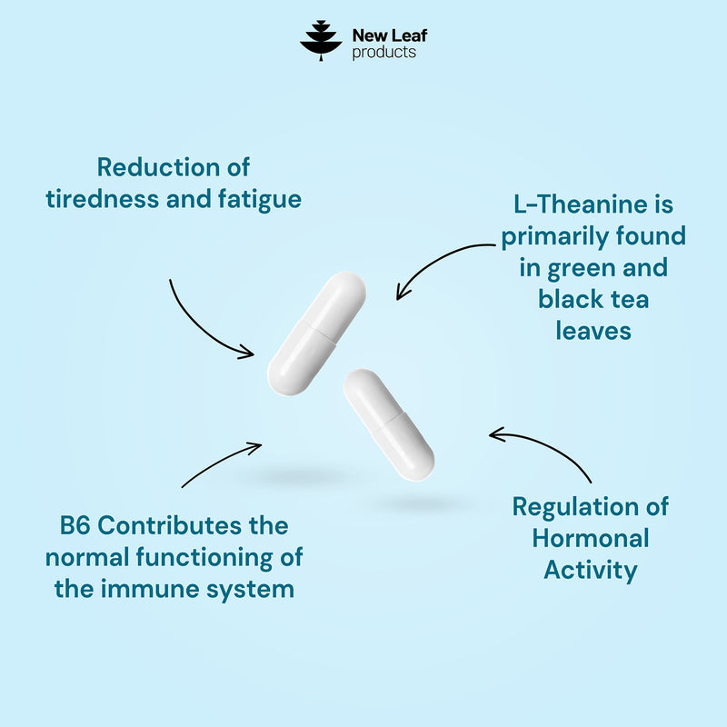 New Leaf Products L-Theanine 360 capsules, imported from the UK