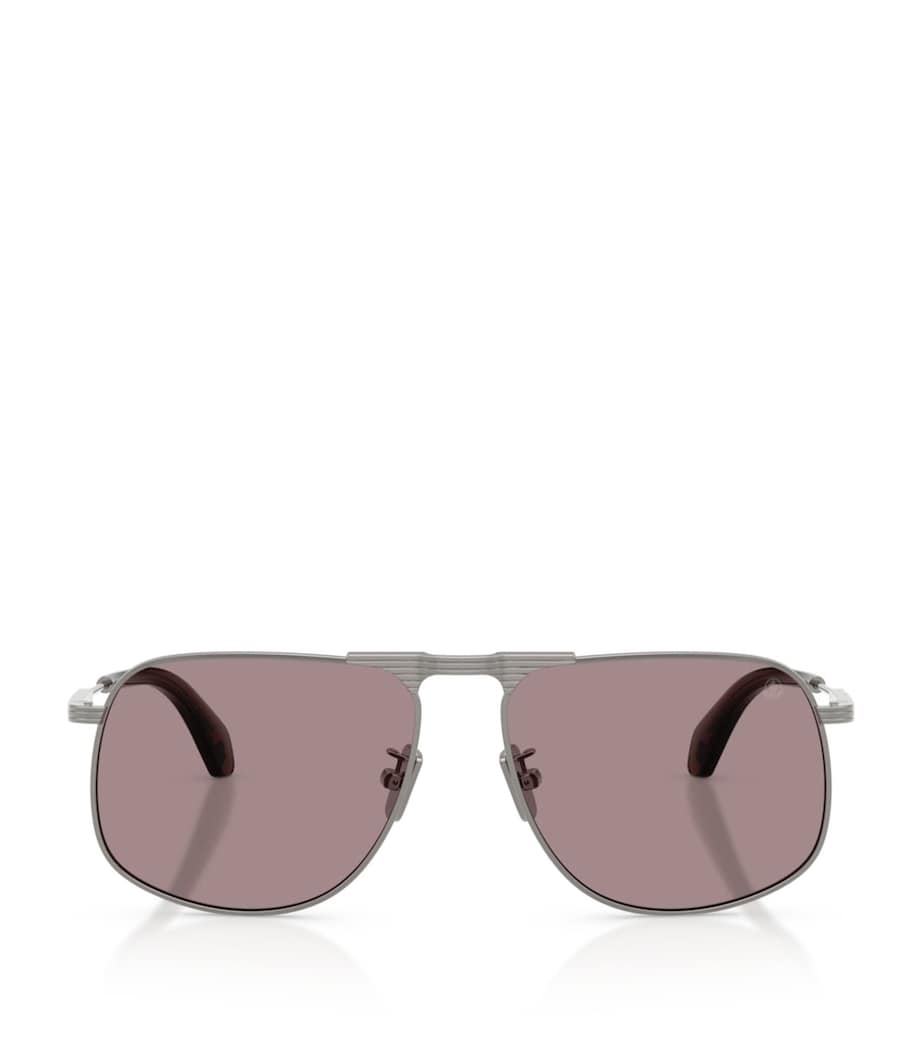 Moncler Vitessa pilot sunglasses steel frame (British brand)