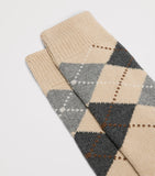 Dunhill cashmere-cotton argyle socks (British brand)