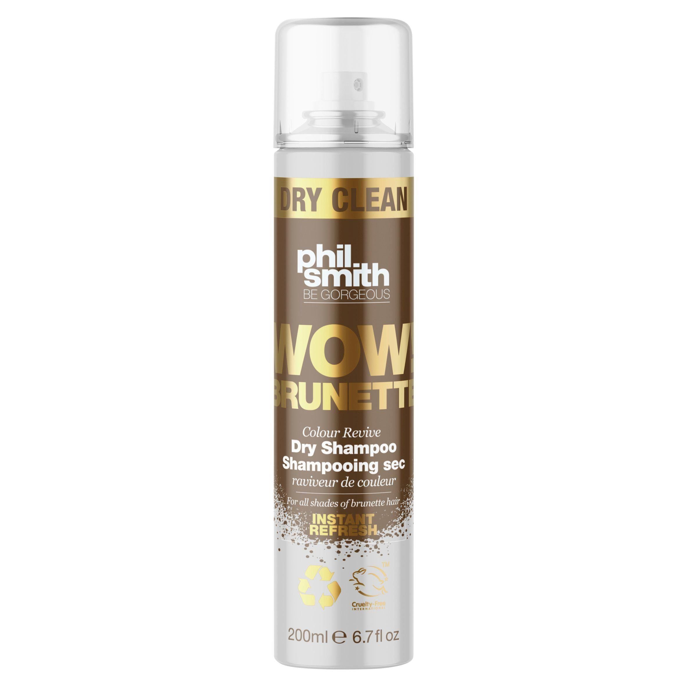 Phil Smith Wow! Brunette Colour Revive Dry Shampoo 200ml shampoo & conditioners Sainsburys   