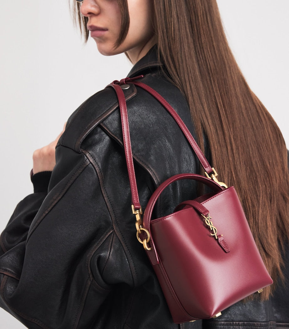 YSL Mini 37 bucket bag in smooth calfskin leather (British brand)