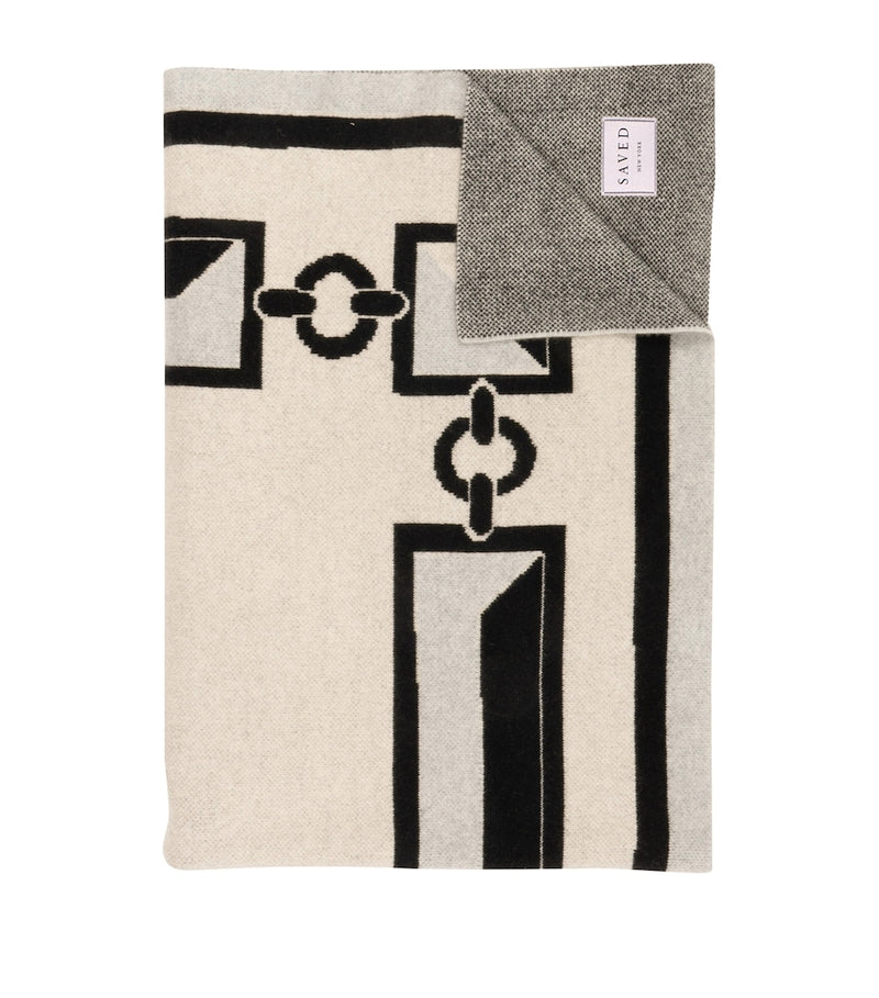 SAVED NY cashmere sunburst throw 130cm x 180cm, imported from the UK