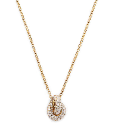 Harrods Engelbert Yellow Gold and Diamond Legacy Knot Necklace- Buy online at McGrocer