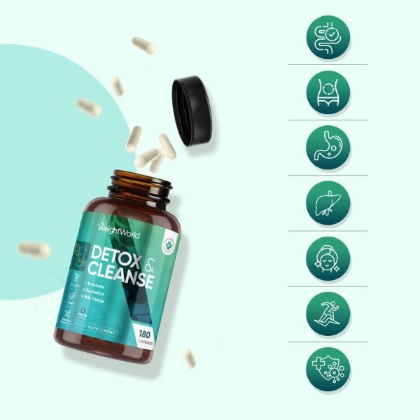 WeightWorld Detox Cleanse supplement 180 capsules, UK version