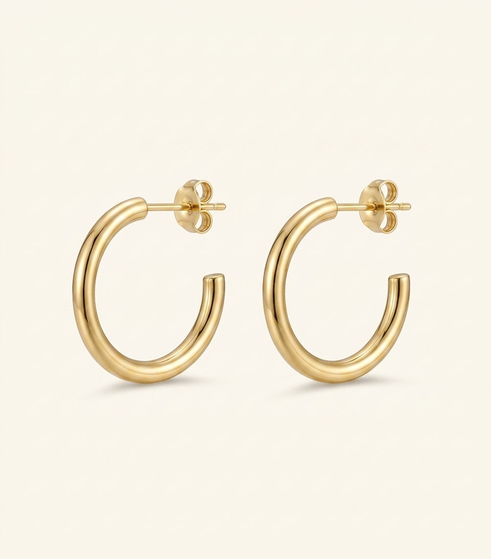Cartier Juste un Clou hoop earrings in yellow gold (British brand)