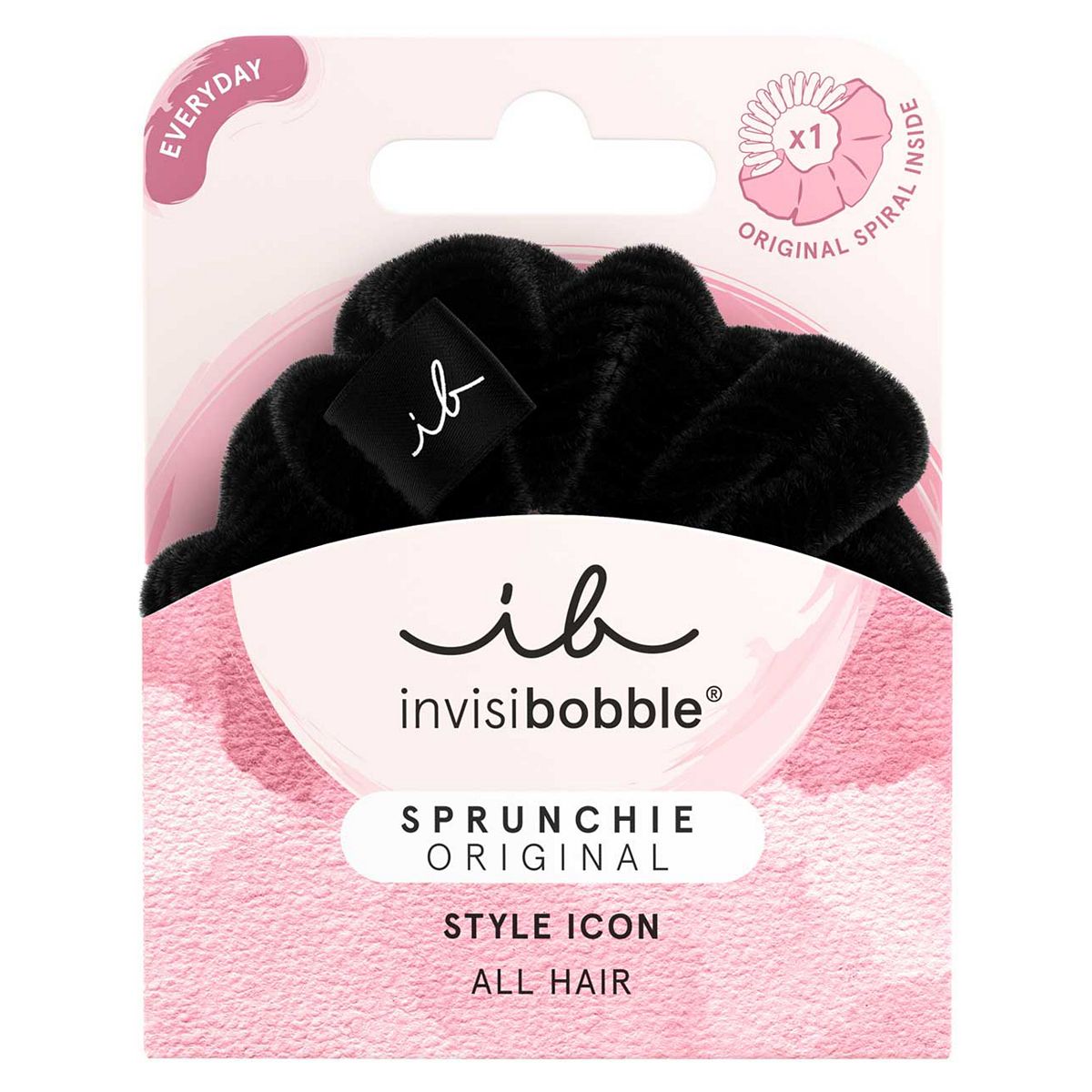 invisibobble SPRUNCHIE Black, Scrunchie with Spiral Hair Tie GOODS Boots   