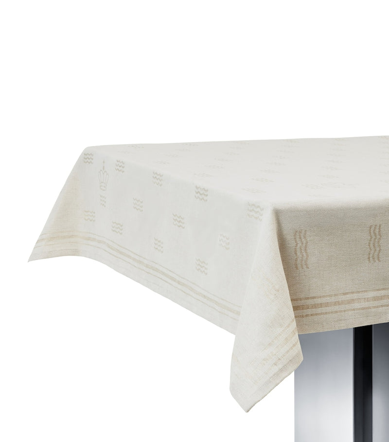 Royal Copenhagen Jacquard Waves tablecloth 145cm x 320cm, imported from the UK