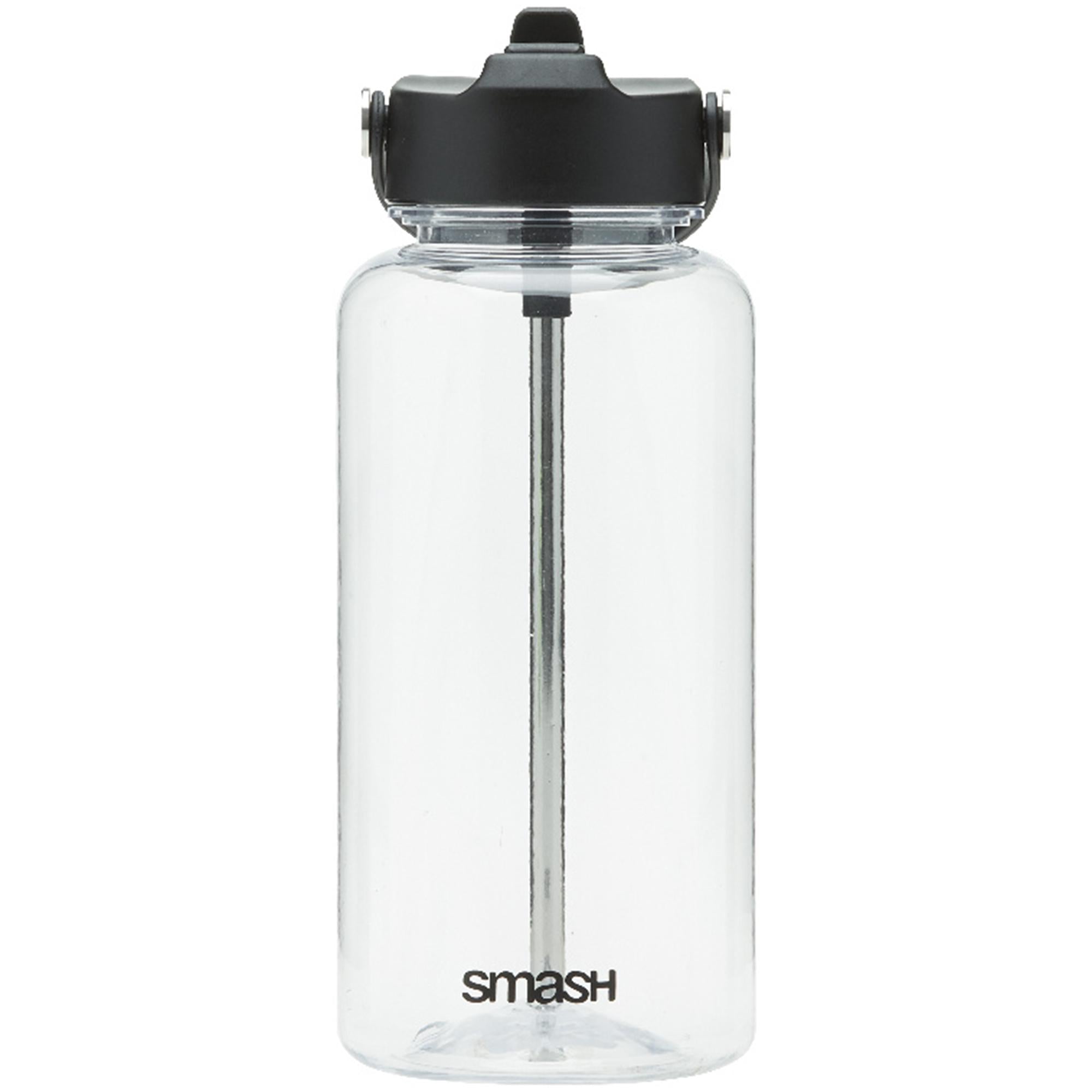 Smash Lid Stainless Steel Straw Sipper Bottle Black GOODS Sainsburys   