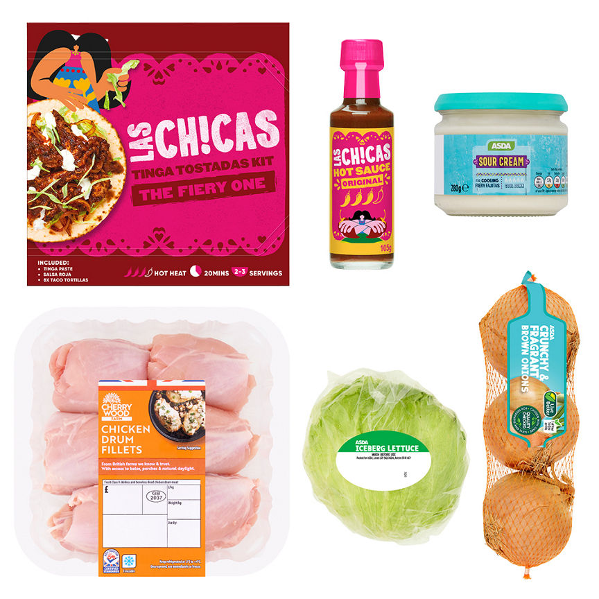 Las Chicas Chicken Tinga Tostadas Meal Kit Bundle GOODS ASDA   